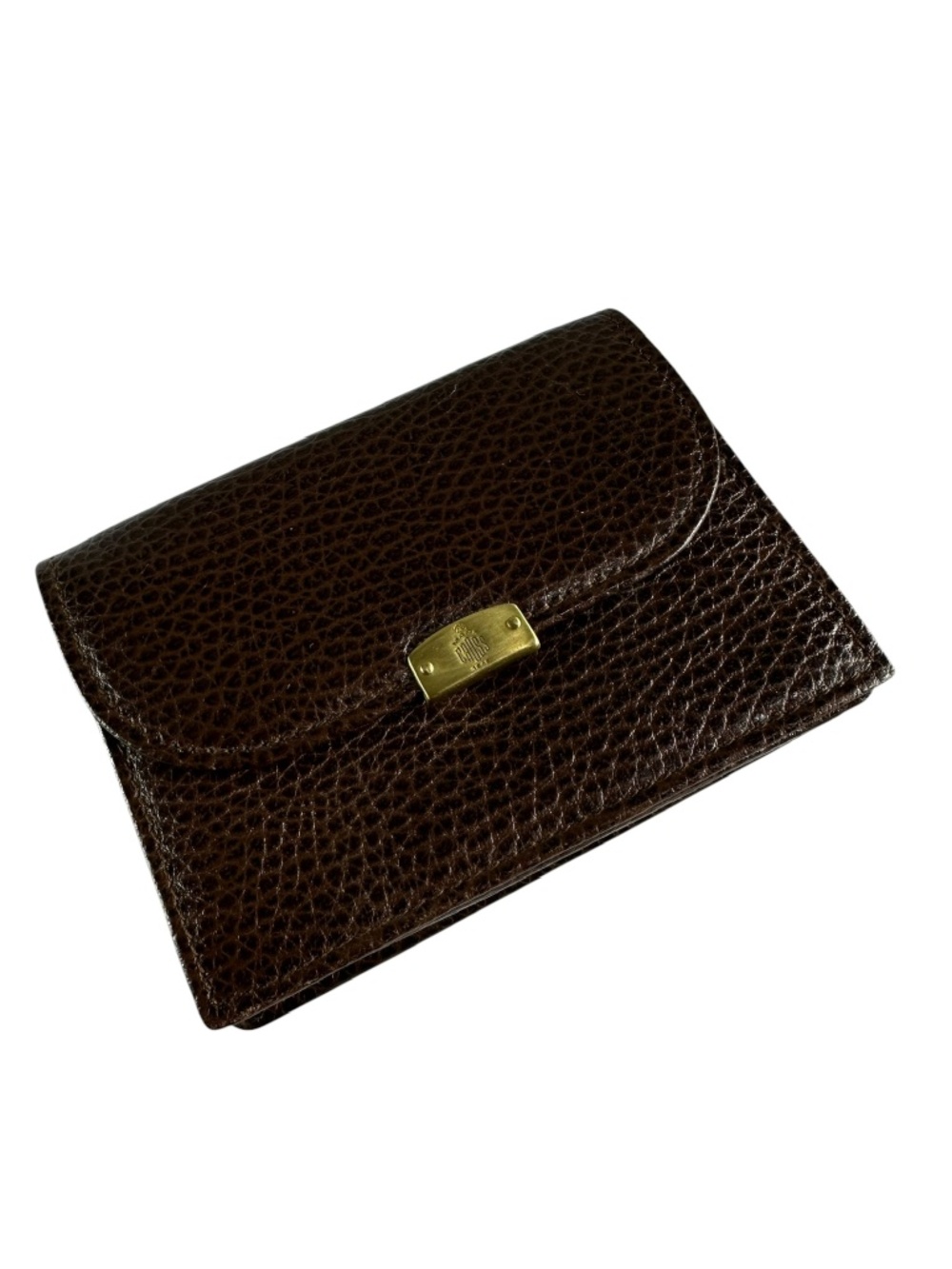 Genuine vintage MARK CROSS Brown Grained Leather Coin Wallet